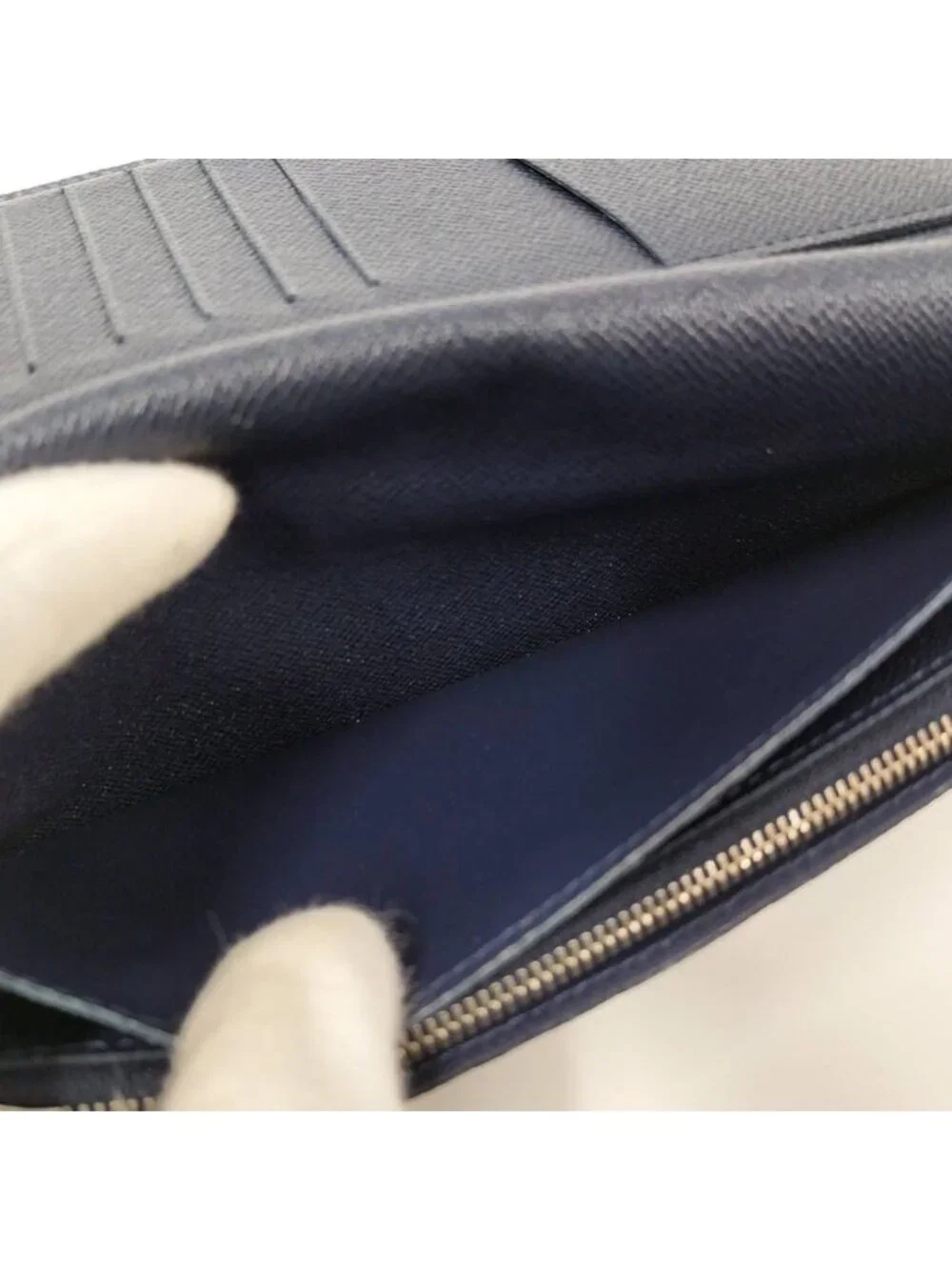 Louis Vuitton Portefeuille Brazza Epi Blue Marine Wallet